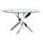 Round Glass Top Metal Base Dining Table