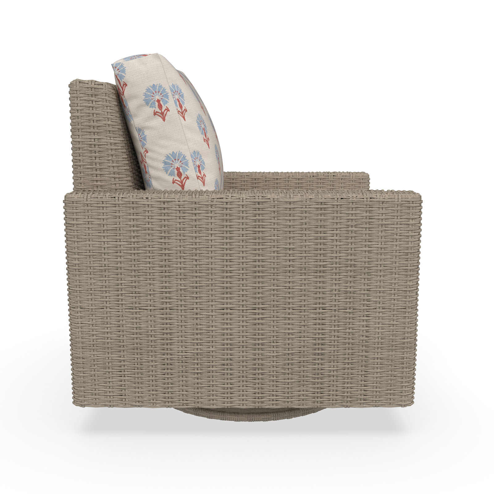 Hayes Sunbrella® Swivel Patio Lounge Chair, Mira Bluebell, Floral