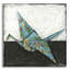  «Crane» par Chariklia Zarris, art mural en verre acrylique, 12 po x 12 po