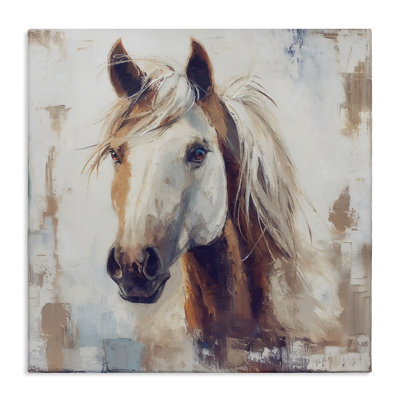 Rustic Horse Impression Canvas Wall Art by Steve Huntziker