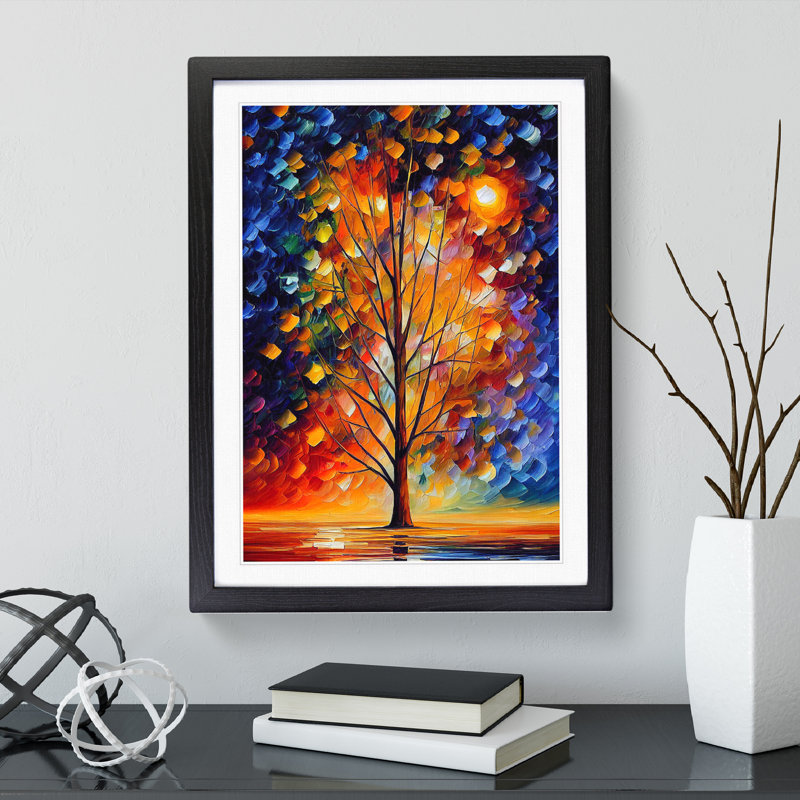 XV1022-3612X Portrait Of A Tree No.7 - Print, 46cm H x 34cm W, Black Framed, White