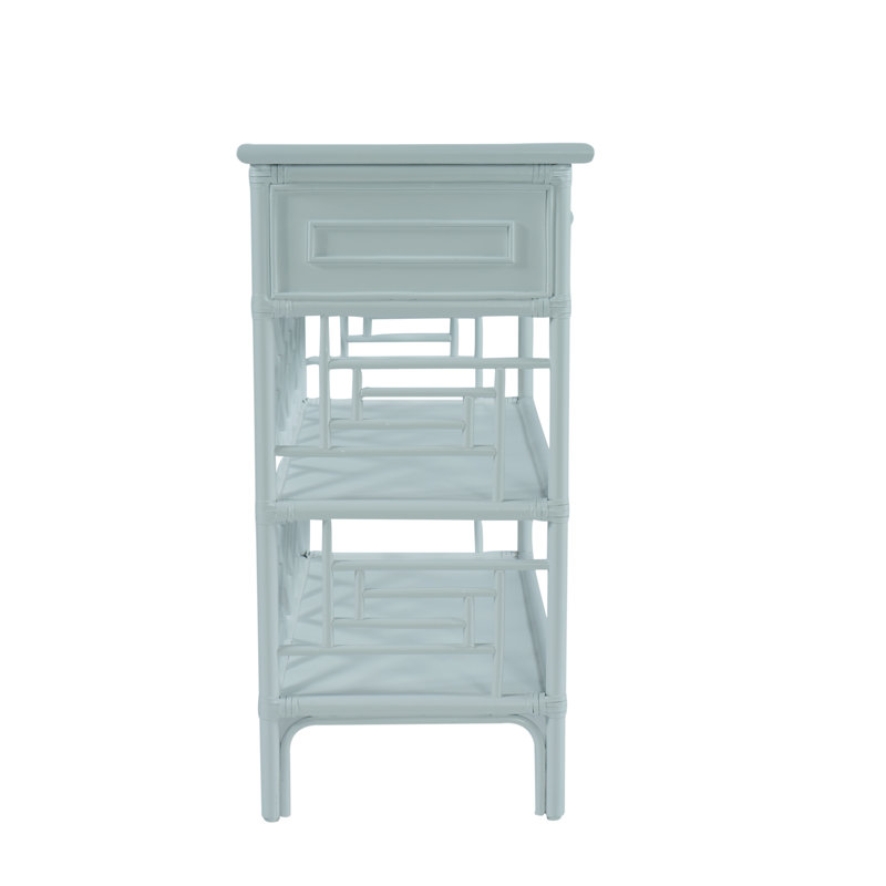 Chippendale End Table, Light Blue