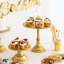 Ensemble de 3 supports à gâteaux dorés (assiette à gâteau 8 "/ 10" / 12 "), métal