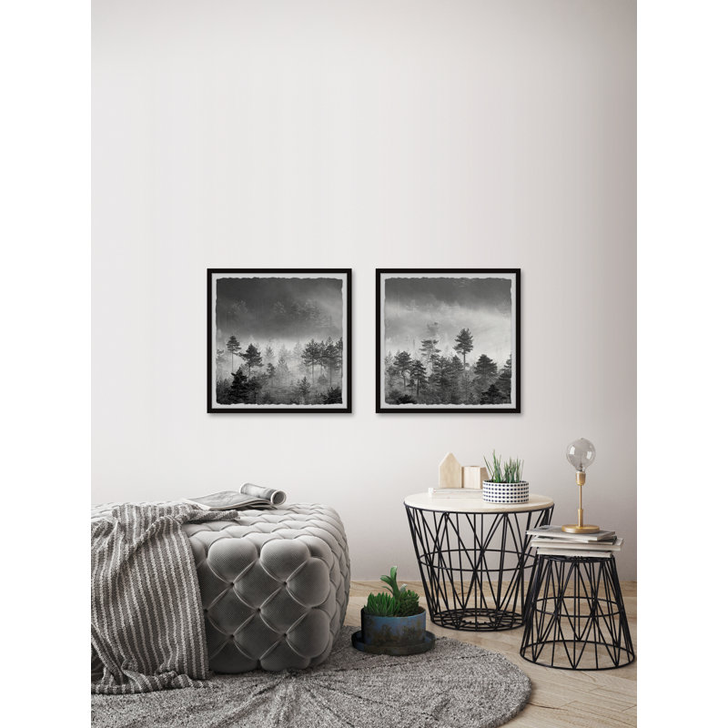 The Forest Spoke Diptych par Marmont Hill - Photographie de cadre 2 pièces, H 12 po x l 12 po