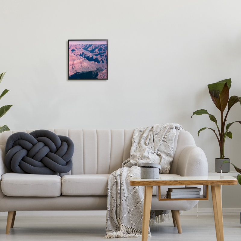 «Vast Desolate Desert Canyon Valley», art mural texturé giclée par Jacob Green_aq-386, Giclée encadrée noir minuit