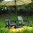 HDPE Folding Adirondack Chair With Dual Cup Holder, Patio Chair-1635261599