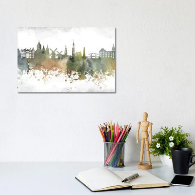 Amsterdam Skyline by WallDecorAddict - Wrapped Canvas Print