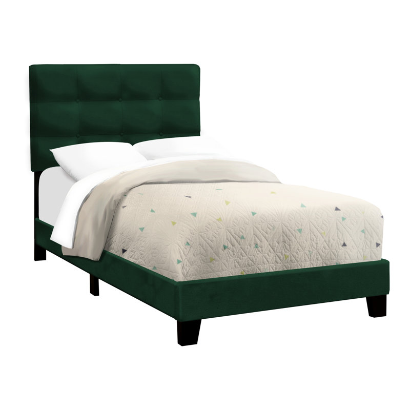 Élégant lit simple avec revêtement en velours pour le confort de la chambre