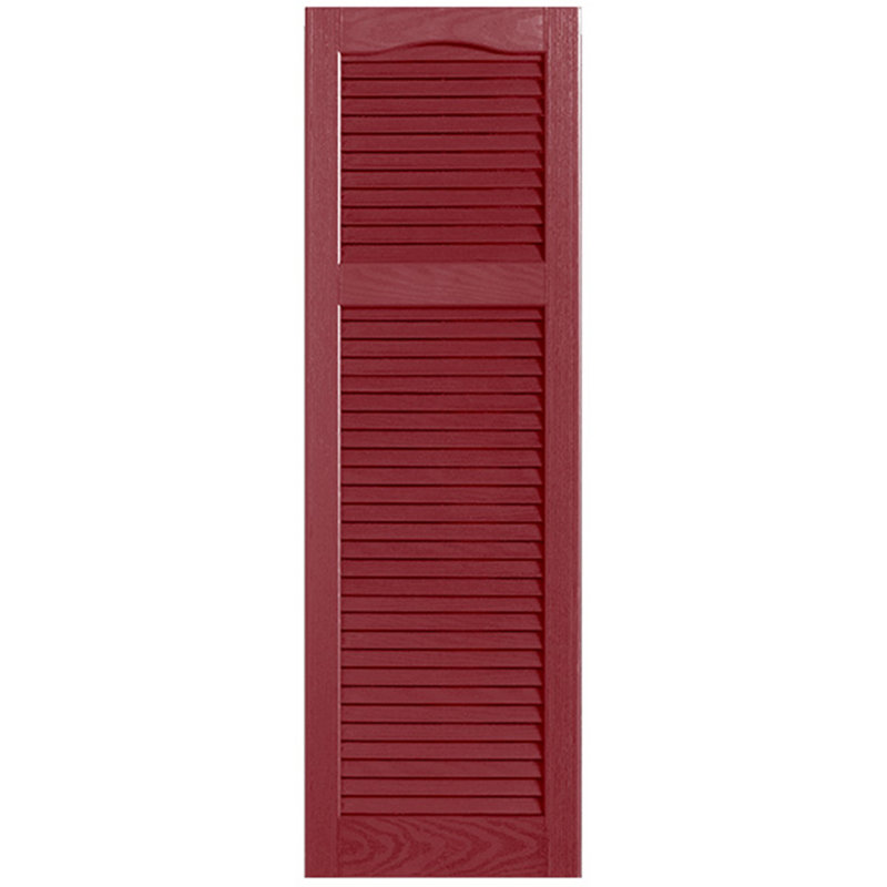 Paire de volets à persiennes style cathédrale, 12 po, Canneberge, 76 po