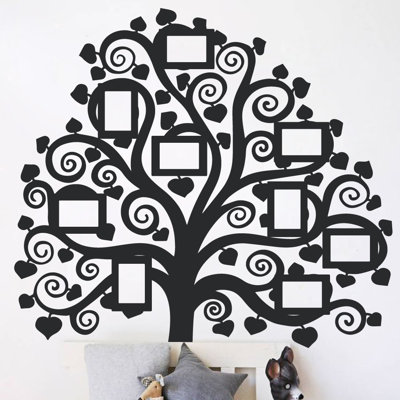 Décalcomanie murale images arbre familial