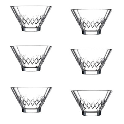 Pasabahce Glass Stainless Steel Serving Bowl