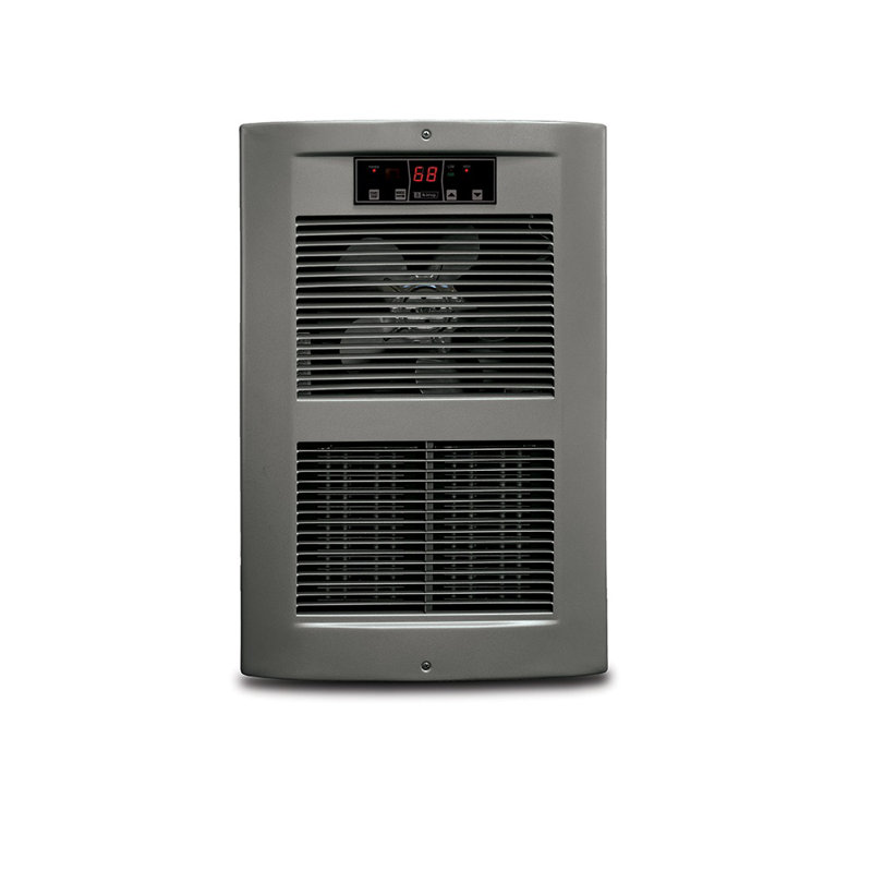 Chaufferette électrique murale à ventilateur avec thermostat automatique, 4500 W / 240 V / 18,8 A, Nickel satiné