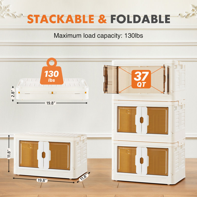Boîtes de rangement empilables en plastique avec couvercles Boîtes de rangement pliables