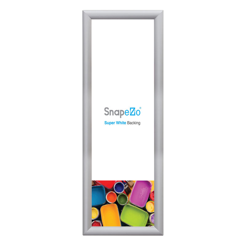 Cadre photo simple en métal, Argent, 8 po x 24 po