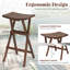  Ensemble de 4 tabourets de bar pliables à hauteur de bar de 30 po avec siège de selle et repose-pieds
