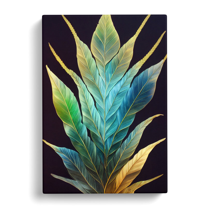 Grateron Fern Leaf Crystal - Wrapped Canvas, 76cm H x 50cm W x 3cm D