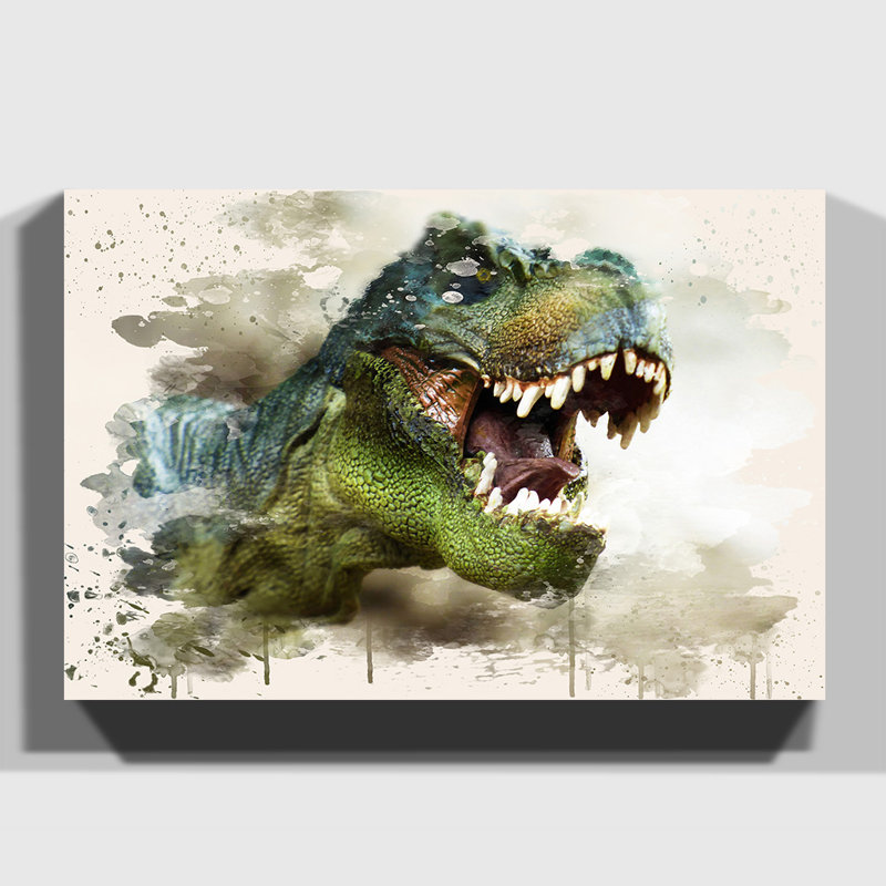 Tyrannosaurus Rex Dinosaur - Wrapped Canvas, 50cm H x 76cm W