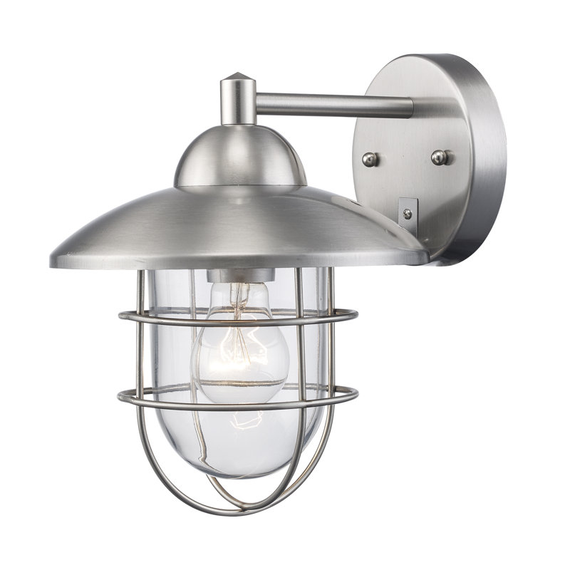 Rathbun STAINLESS STELL Wall Light, 8" H x 6" W x 7.5" D