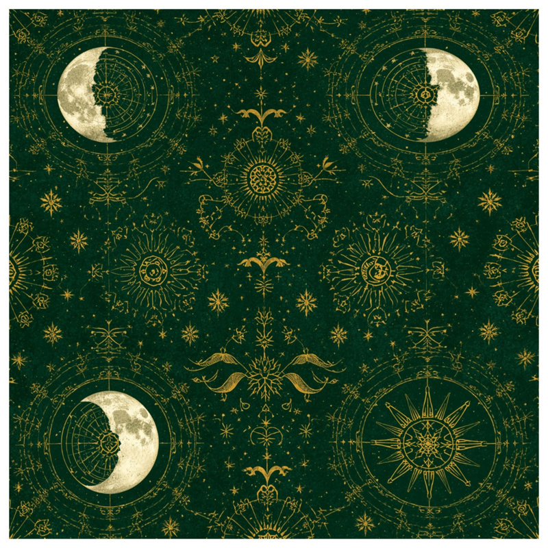 Celestial Moon Phases Comforter, Twin Extra Long