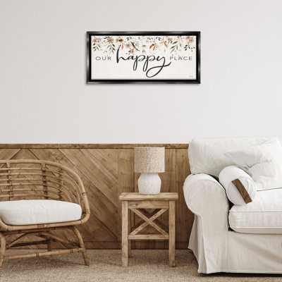 Our Happy Place Florals Floater Canvas Wall Art by Marla Rae