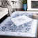 Arizona Meeghan Machine Washable Non-Slip Area Rug in Grey & Blue