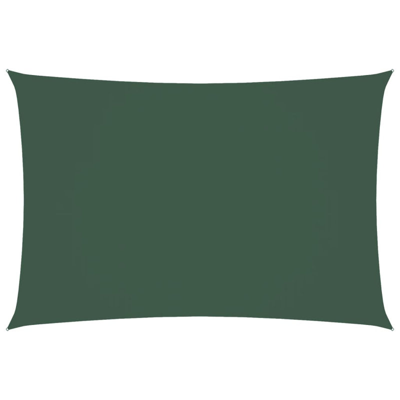 Voile d'ombrage 100% polyester Oxford Vidaxl, Vert foncé, 13,13 pi x 16,41 pi
