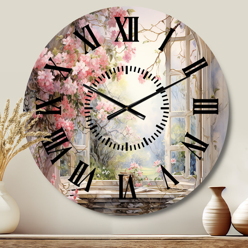 Horloge murale rose, Médium