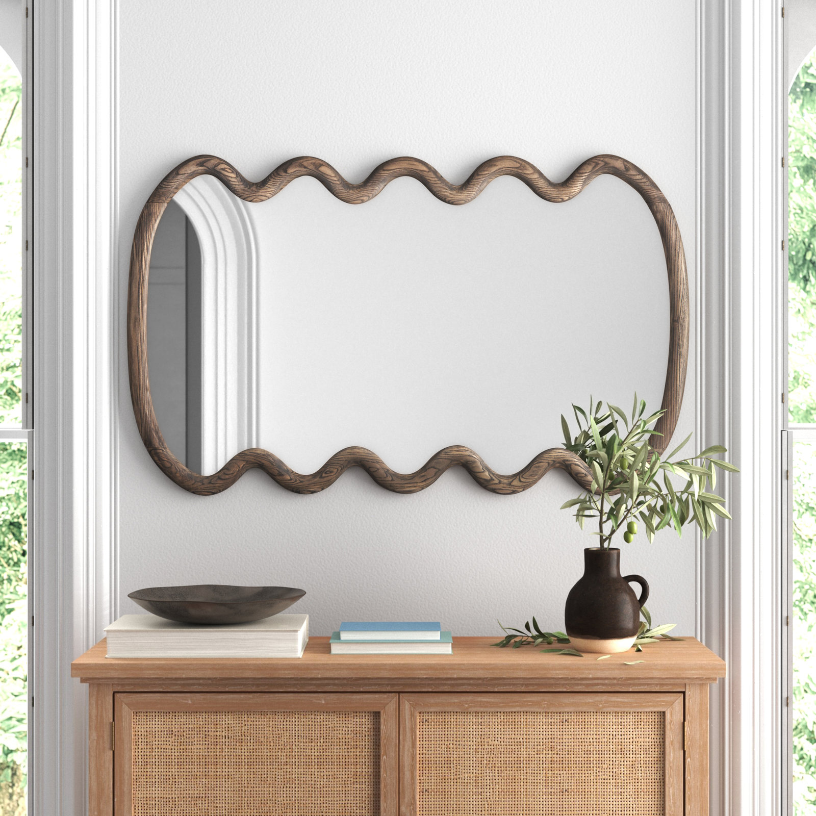 Stanza 58" Oak Accent Mirror