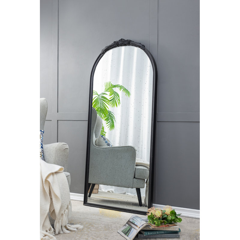 Cadre de miroir antique rose sculpté à la main 30 "x 65", 65" x 30"