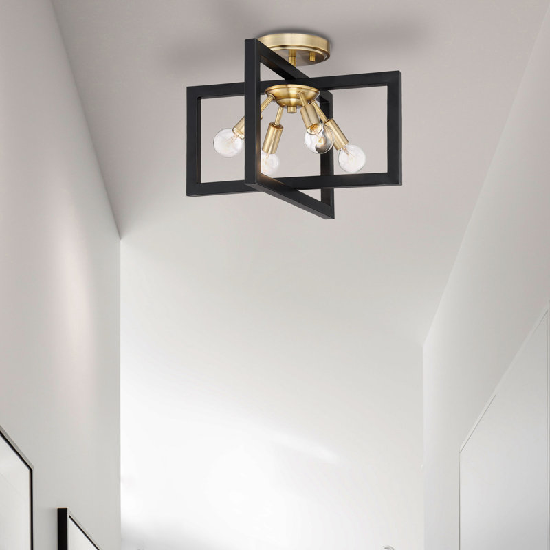 Julien Semi Flush Mount, Gold