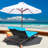 Eckford Outdoor PE Rattan, Steel Chaise Lounge - 2-Person-1249259120