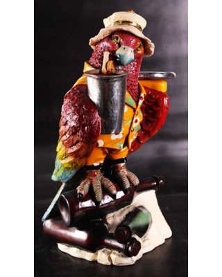 Johannie Small Parrot Butler Statue