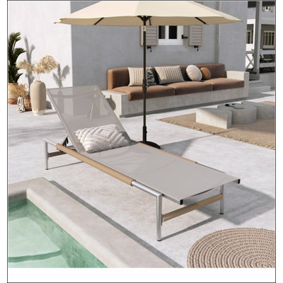 Chaise longue d'extérieur Hargrove Aluminun