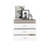 Zurich Three Drawers Dresser, Metal Hardware, Superior Top, Light Gray / White -Bedroom-1120918314