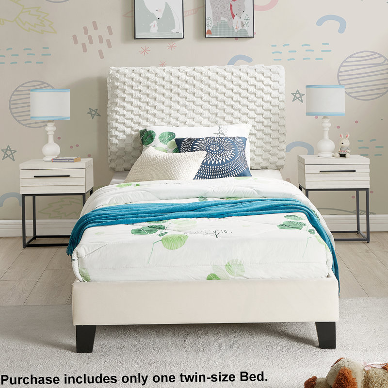 Lit plateforme tapissier Findlay, Simple