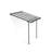 Palram - Canopia Sierra 7.5' W x 7.5' D Polycarbonate Aluminum Stationary Slope Patio Awning Gray/Diffused Clear-92727805-98466930