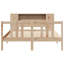 Bookcase Bed Without Mattress Solid Wood Pine-1284111768