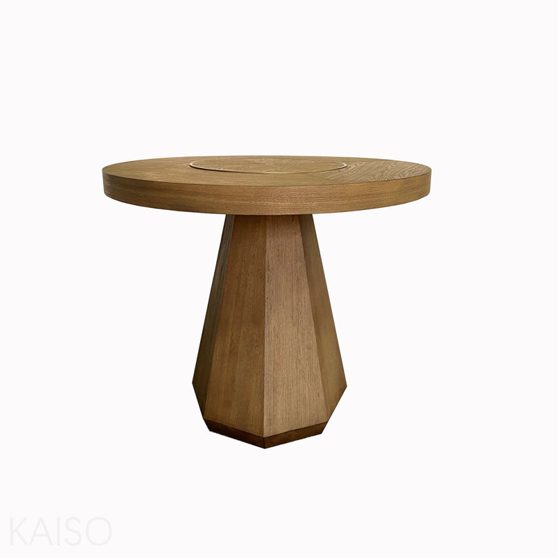 Table de salle à manger ronde - café au lait
