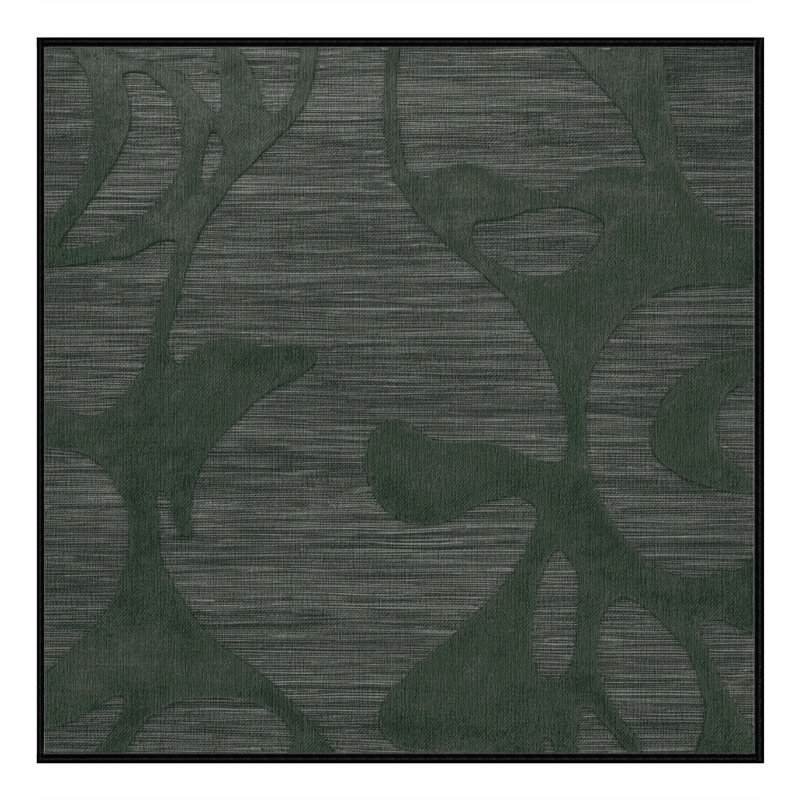 Machine Washable Abstract Gray Area Rug, Square 4'