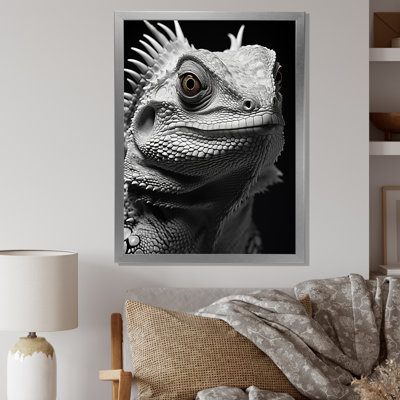Portrait d'un reptile gris Monifa - impression