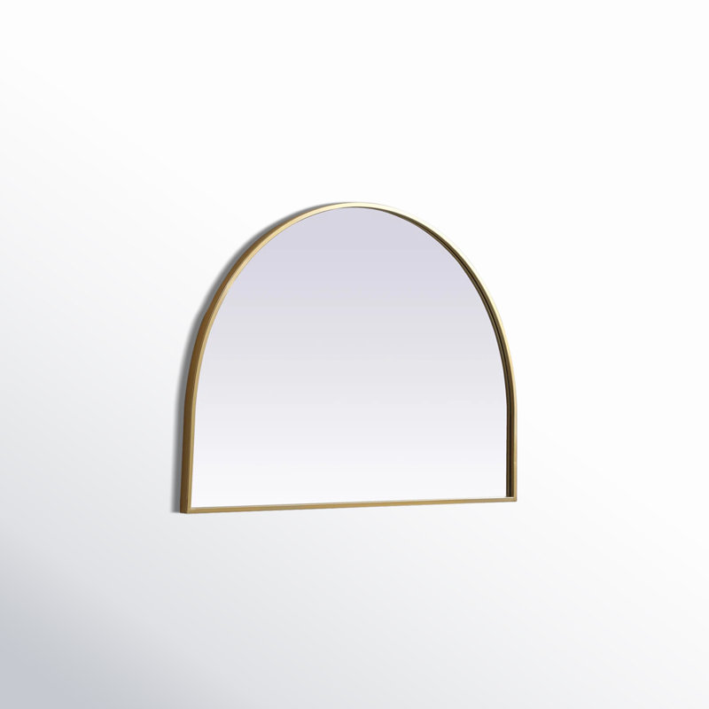 Sabine Metal Arch Wall Mirror, Brass, 24" x 33"