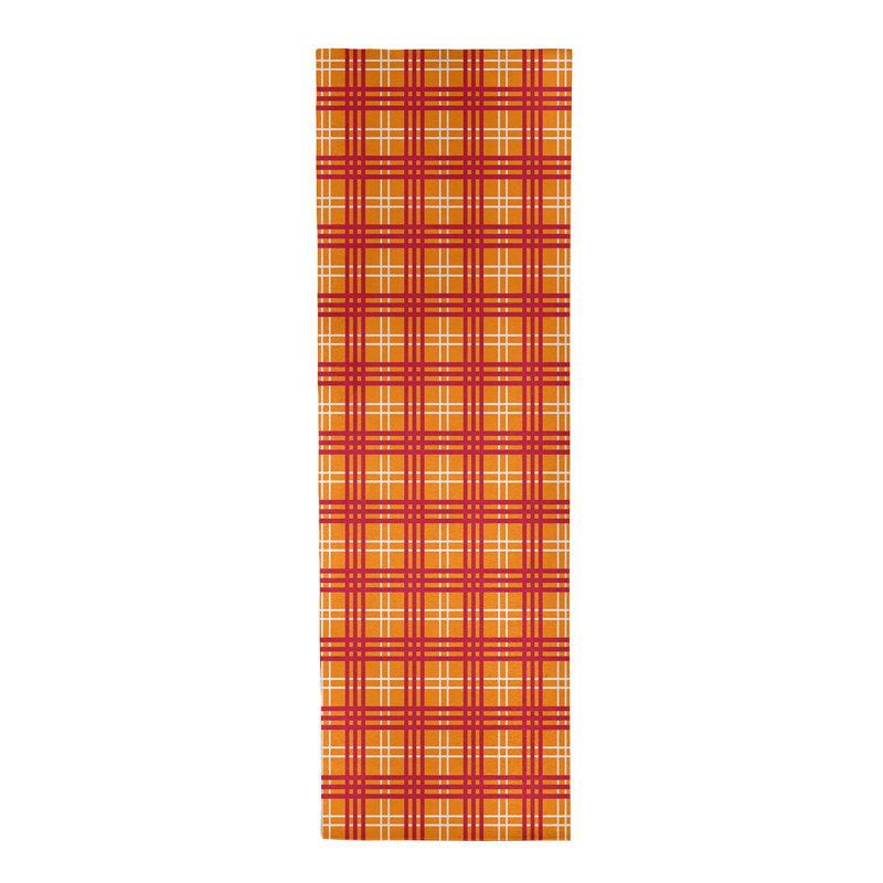 Tapis à carreaux orange, Tapis de couloir 2 pi 6 po x 8 pi