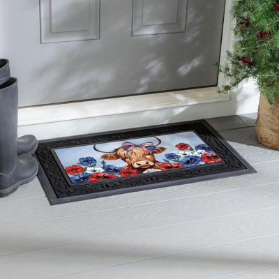 Tapis Patriotic Highland Cow Sassafras