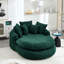 Canapé surdimensionné ovale rembourré à billes, canapé paresseux avec 3 grands coussins et 2 petits coussins, dossier enveloppant pour adultes, canapé à billes en chenille-282140263