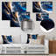 Ice Paint Splash III - Décoration murale moderne en métal-87837864