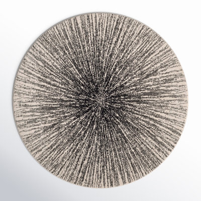 Abstract Black/Ivory Area Rug