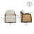 Smita Marlowe Upholstered Natural Cane Swivel Armchair-122922068