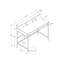 Bureau d'ordinateur de 48 pouces avec huche et tablettes de rangement ouvertes gris-129519837