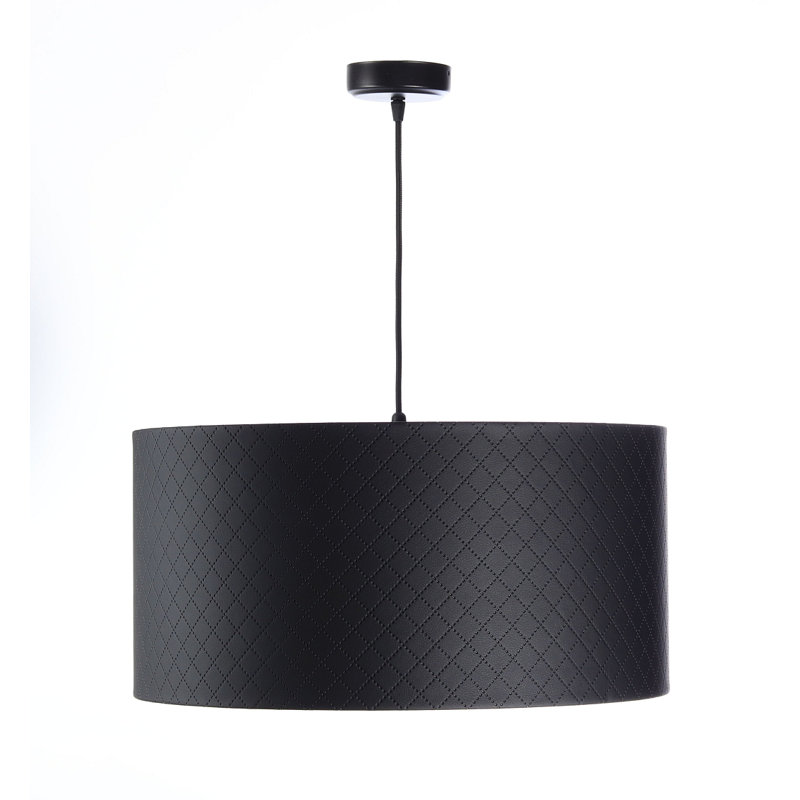 Illythia 1 - Light Silver Drum Pendant, 107cm H x 40cm W x 40cm D