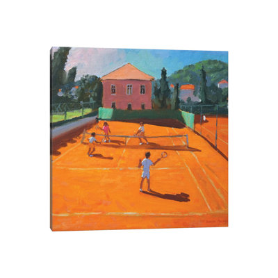 Clay Court Tennis, Lapad, Croatia by Andrew Macara - Wrapped Canvas Painting